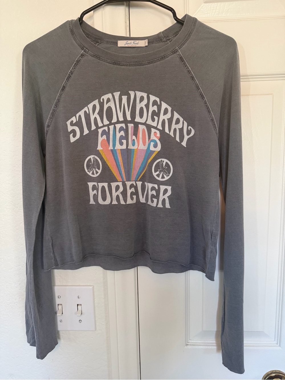 Junk Food Strawberry Fields Forever Flared Bell Sleeve T-shirt X-Small
